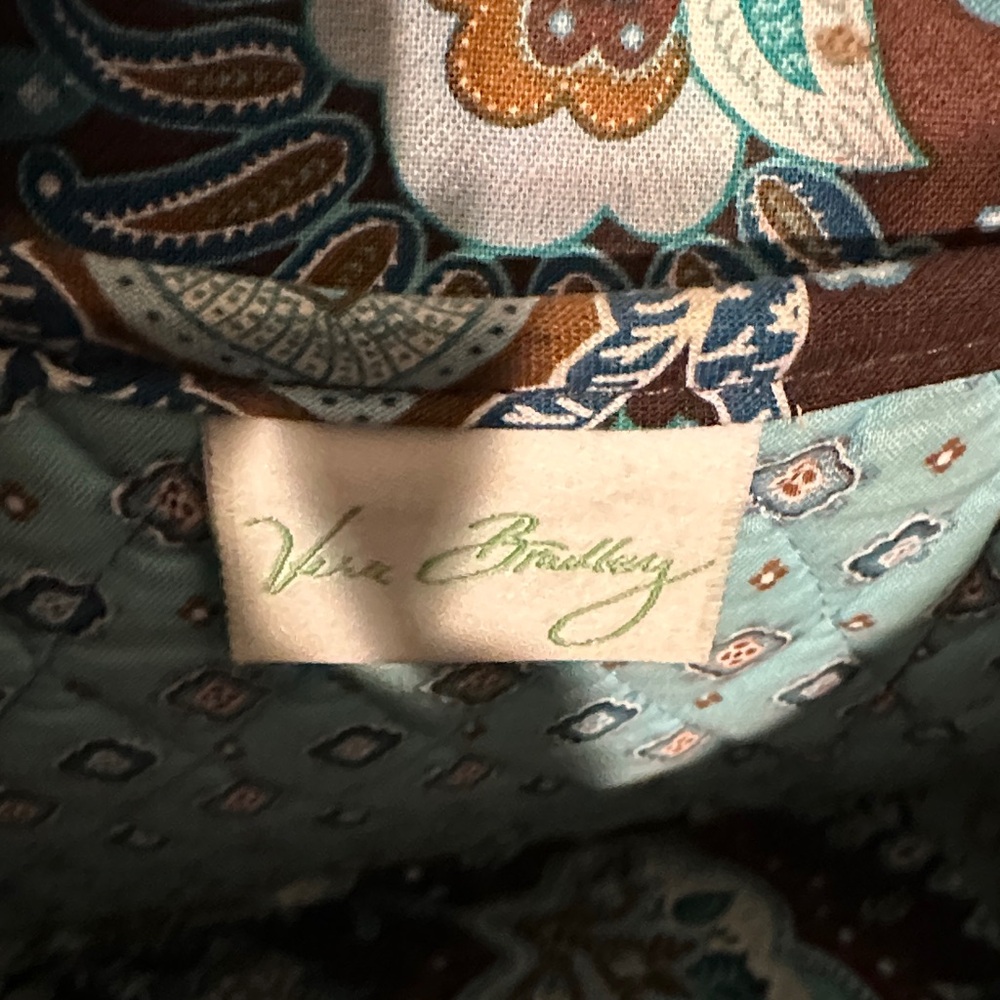 Vera Bradley Java Blue Tote Retired - Picture 6 of 10
